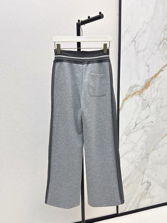 Lo 25 New logo threaded straight-leg trousers (gray/black)
