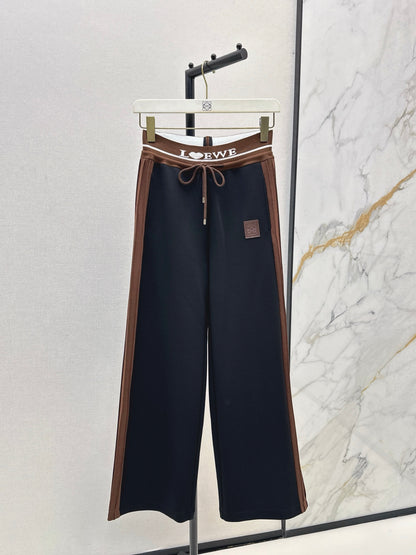Lo 25 New logo threaded straight-leg trousers (gray/black)