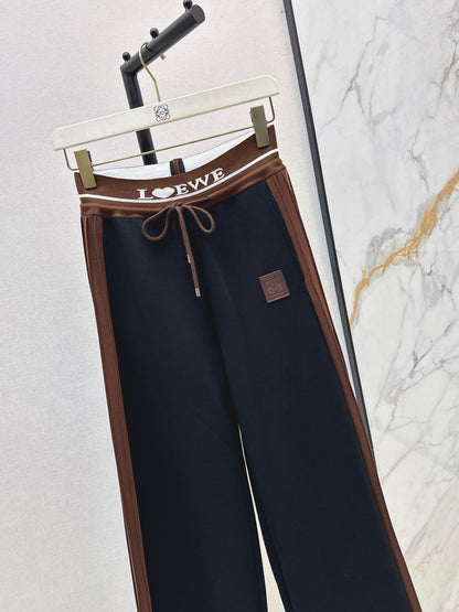 Lo 25 New logo threaded straight-leg trousers (gray/black)