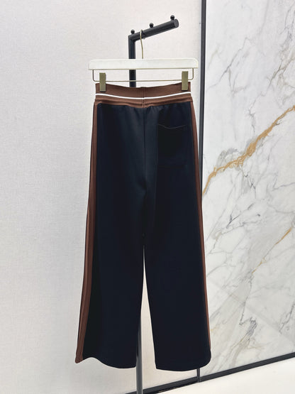 Lo 25 New logo threaded straight-leg trousers (gray/black)