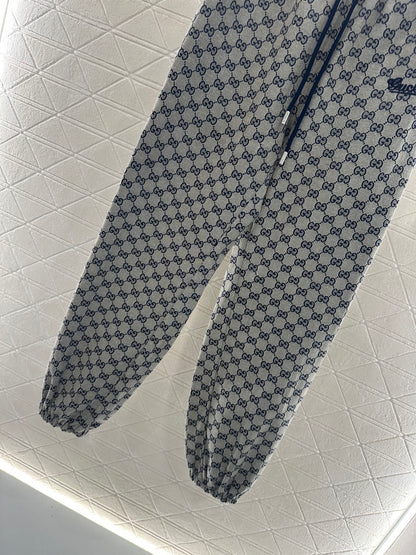 Gu 25 jacquard casual drawstring trousers