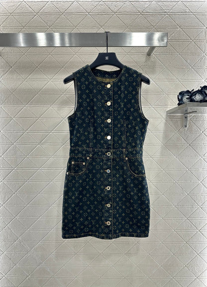 L 25 denim vest skirt