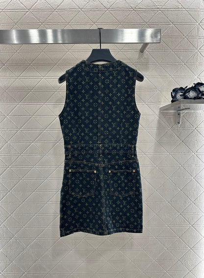 L 25 denim vest skirt