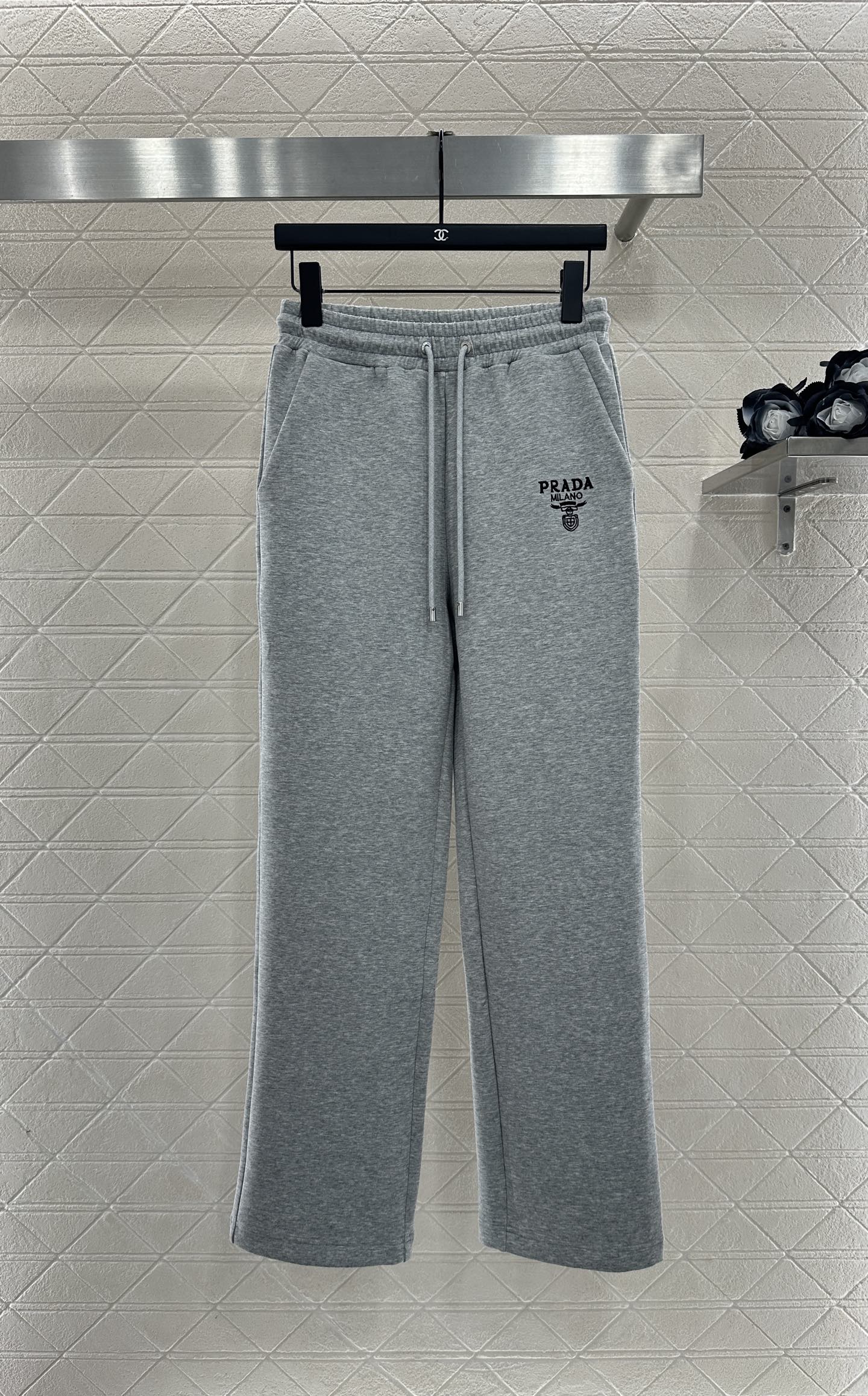 Pr 25 Zipper lapel jacket and trousers set(gray/navy)