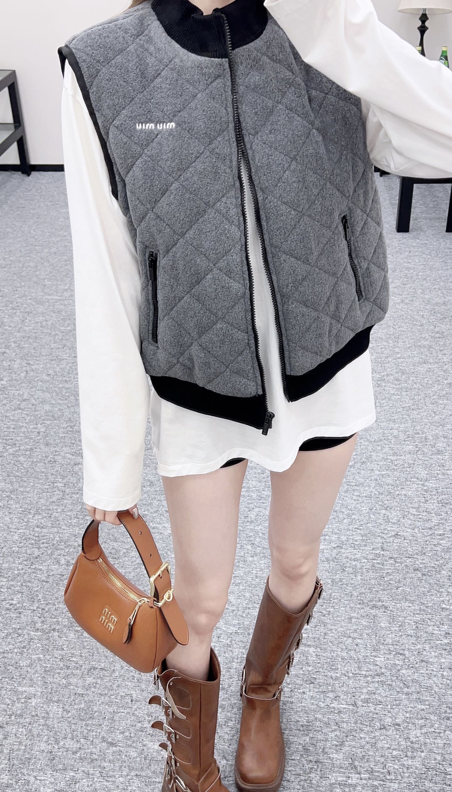Mi 25 polar fleece stand collar vest