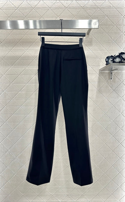 L 25 Leather chain-link straight-leg suit trousers