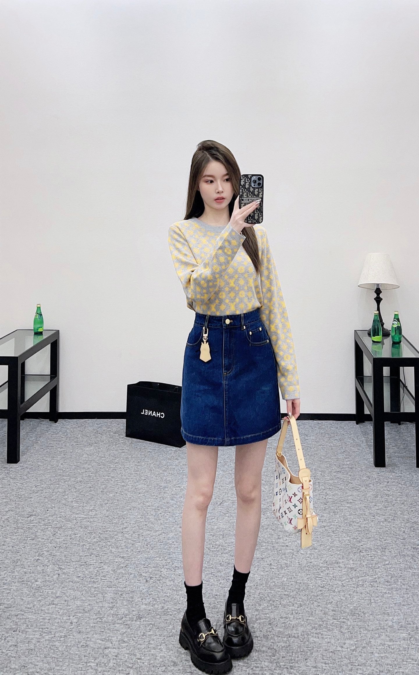 L 25 Cat keychain hip skirt