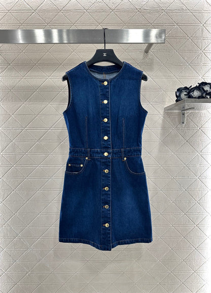 L 25 denim vest skirt