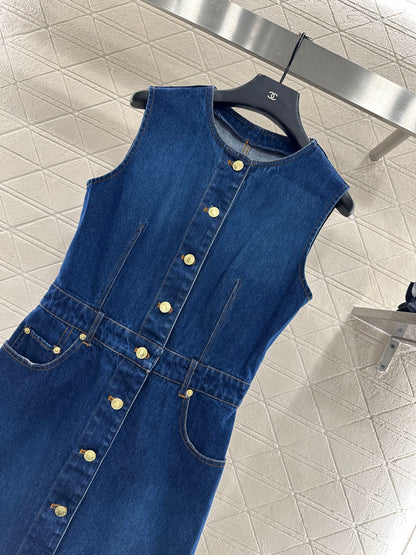 L 25 denim vest skirt
