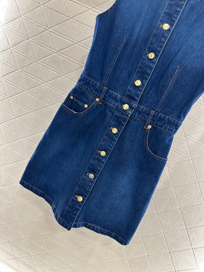 L 25 denim vest skirt