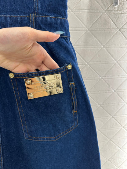 L 25 denim vest skirt