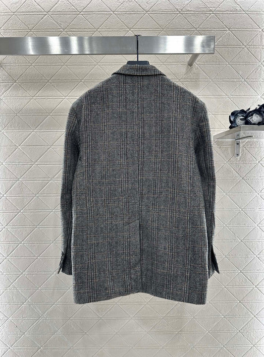 Mi 25 Check worsted wool blazer