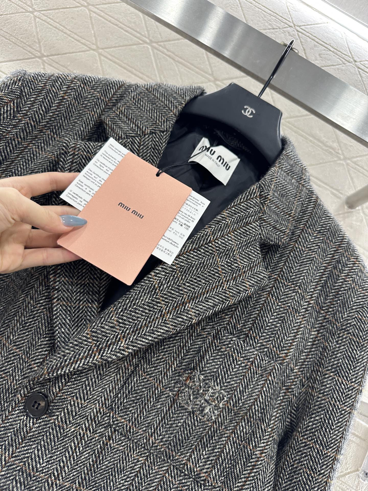 Mi 25 Check worsted wool blazer