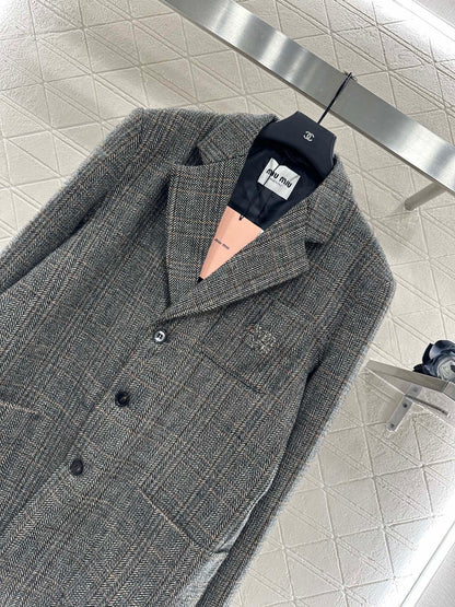 Mi 25 Check worsted wool blazer
