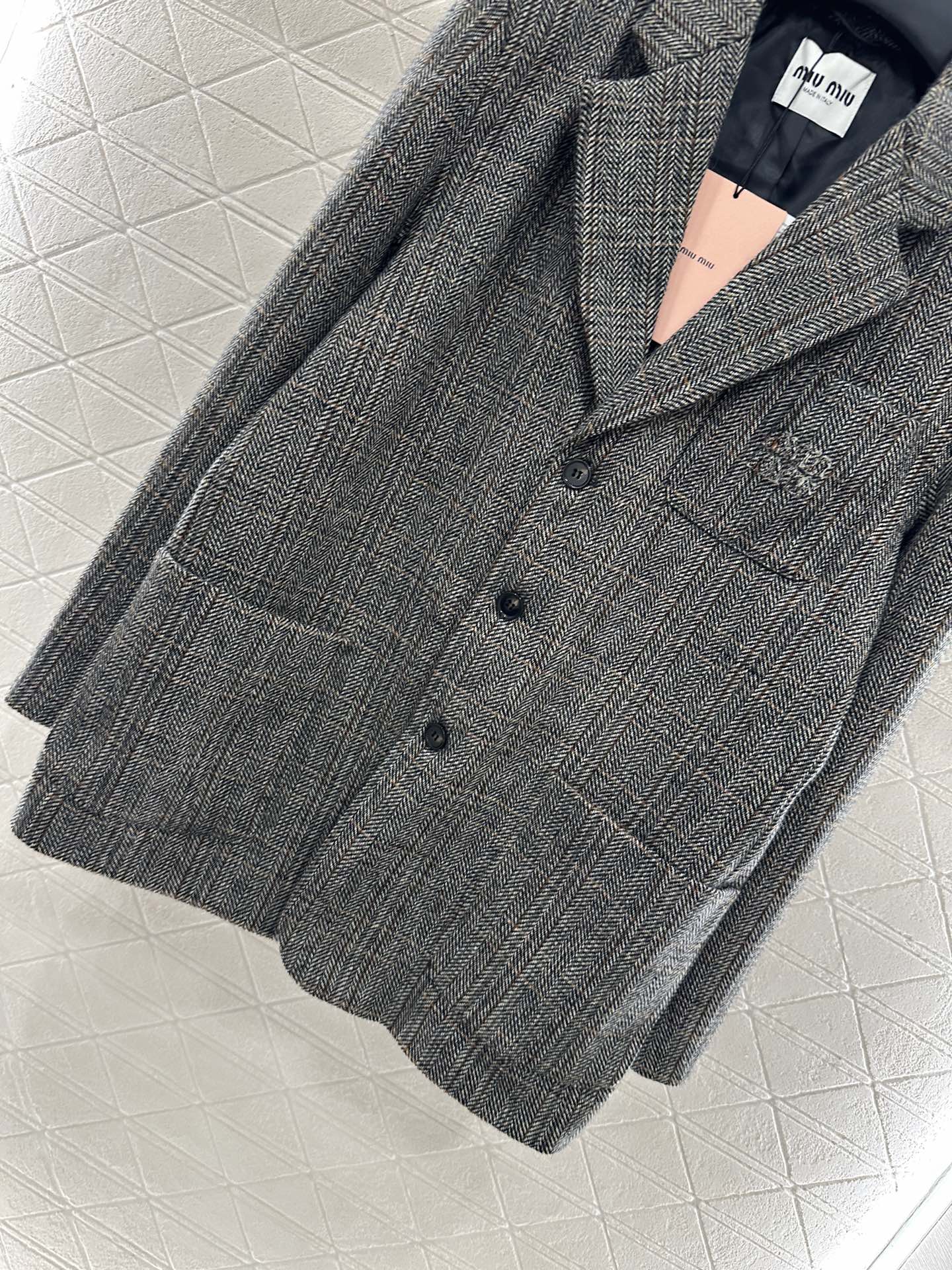 Mi 25 Check worsted wool blazer