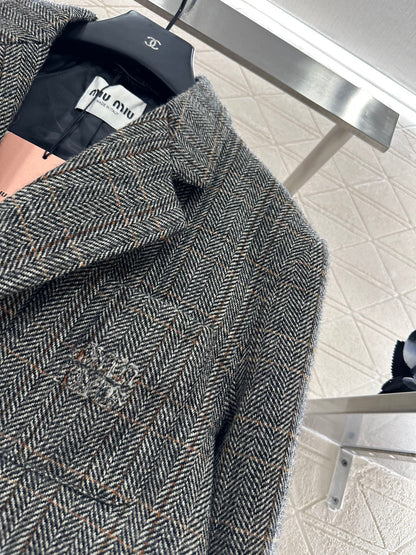Mi 25 Check worsted wool blazer