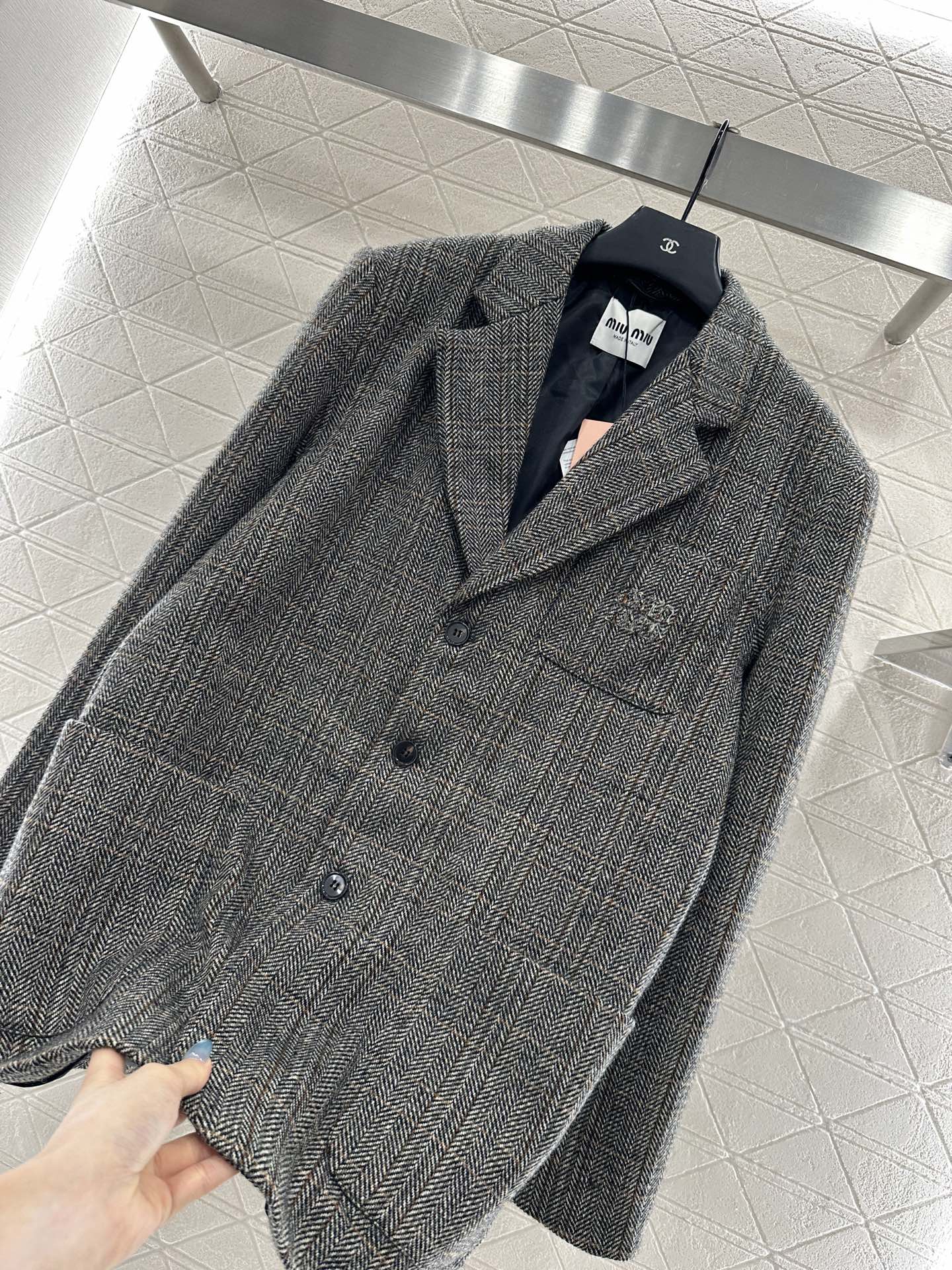 Mi 25 Check worsted wool blazer
