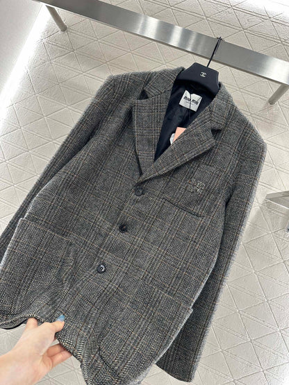 Mi 25 Check worsted wool blazer