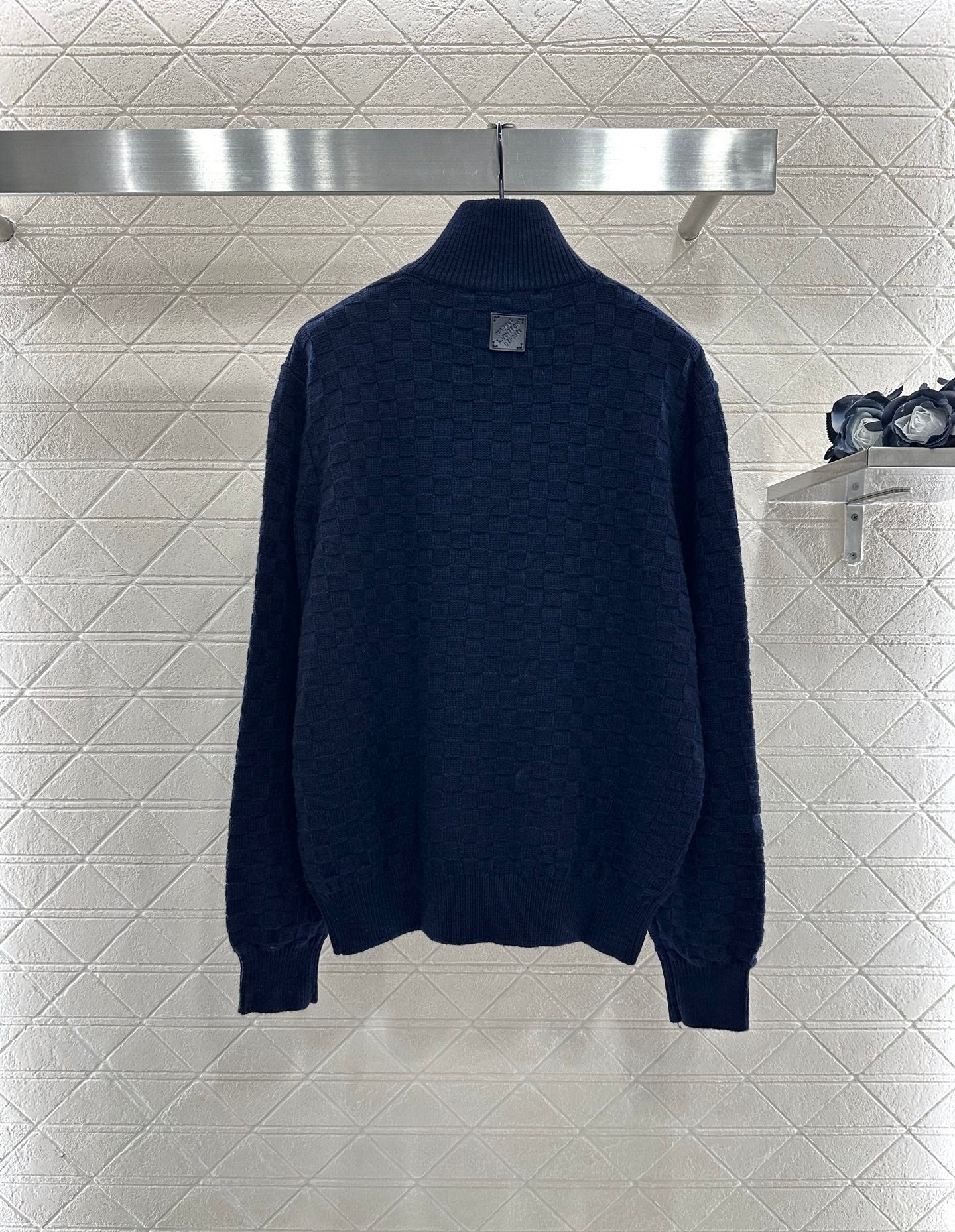 L 25 Turtleneck Zippered Knit Cashmere Wool Sweater