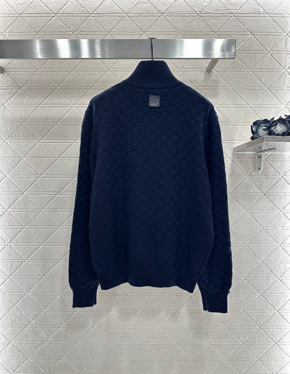 L 25 Turtleneck Zippered Knit Cashmere Wool Sweater