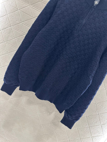 L 25 Turtleneck Zippered Knit Cashmere Wool Sweater