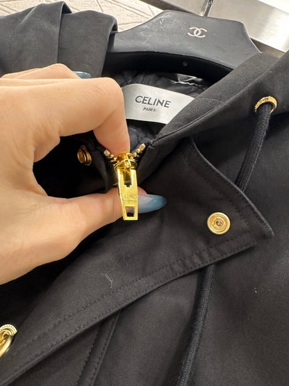 Ce 25 Hooded quilted drawstring jacket