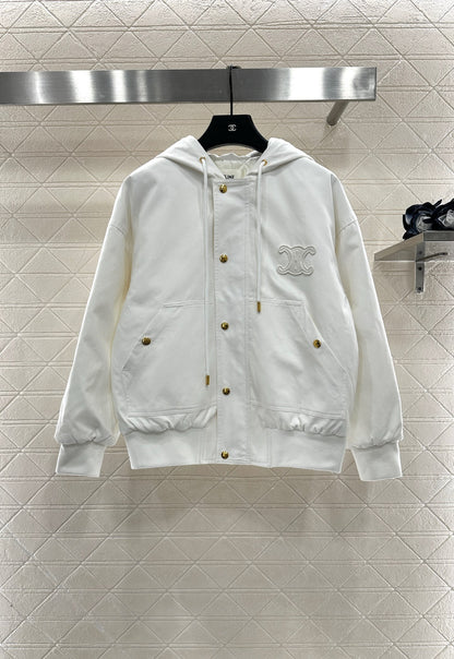 Ce 25 Hooded quilted drawstring jacket