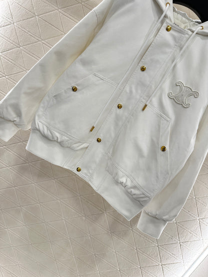 Ce 25 Hooded quilted drawstring jacket