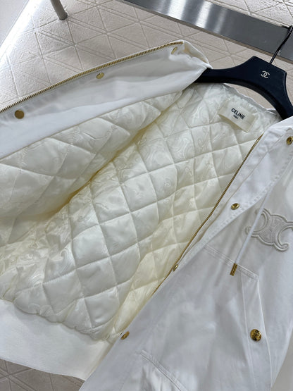 Ce 25 Hooded quilted drawstring jacket