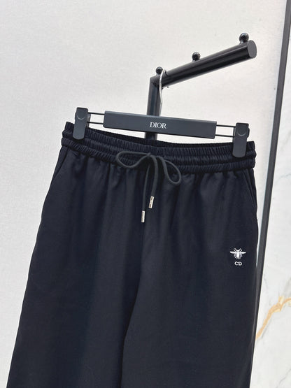 Di 25 Bee embroidered casual pants(BEIGI/BLACK)
