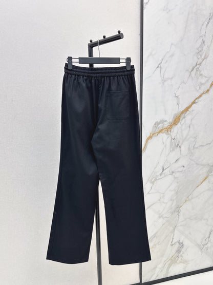 Di 25 Bee embroidered casual pants(BEIGI/BLACK)