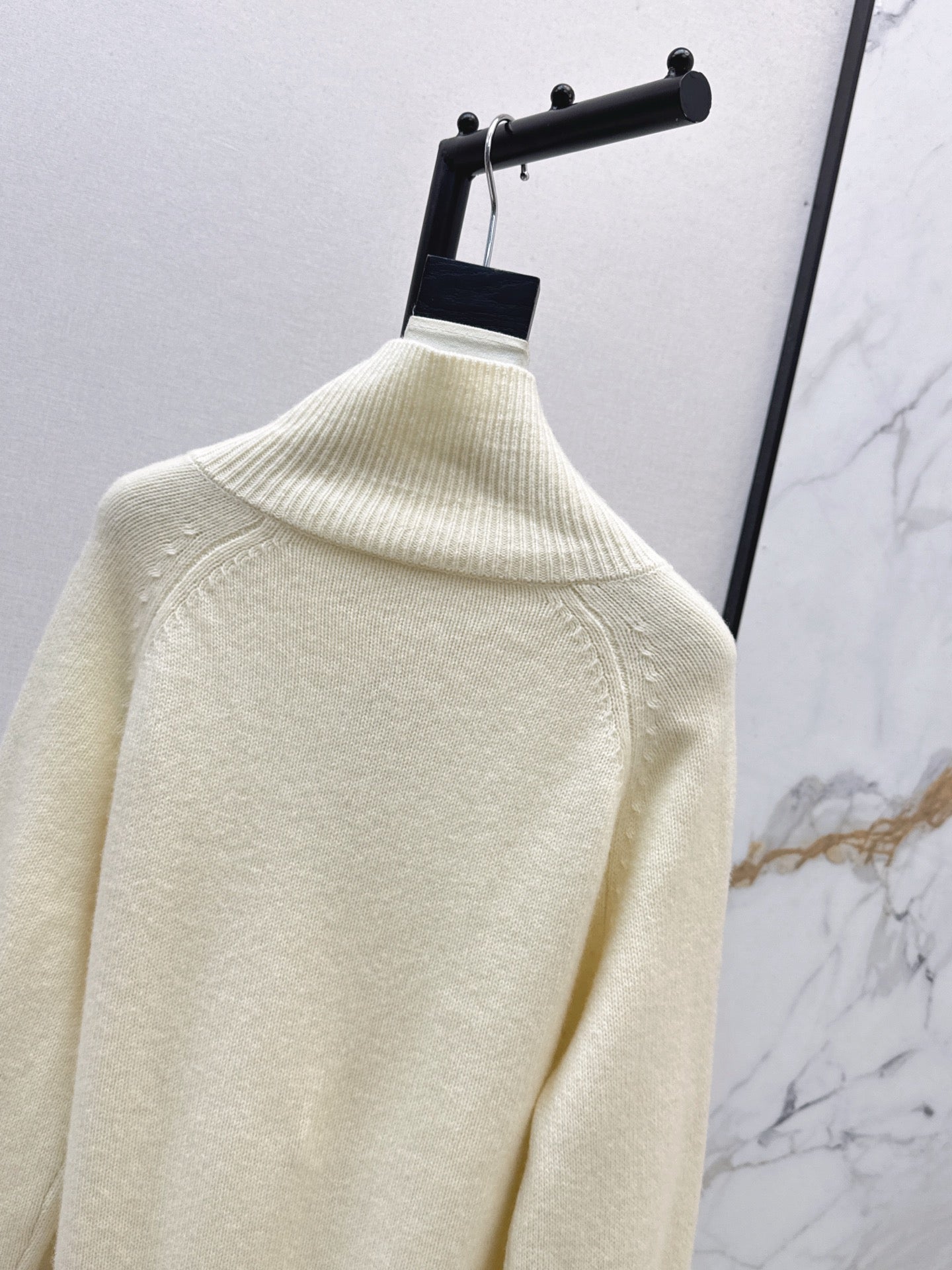 Lor 25 New style cable-knit half-open wool sweater（BEIGI/BORWN/GRAY）