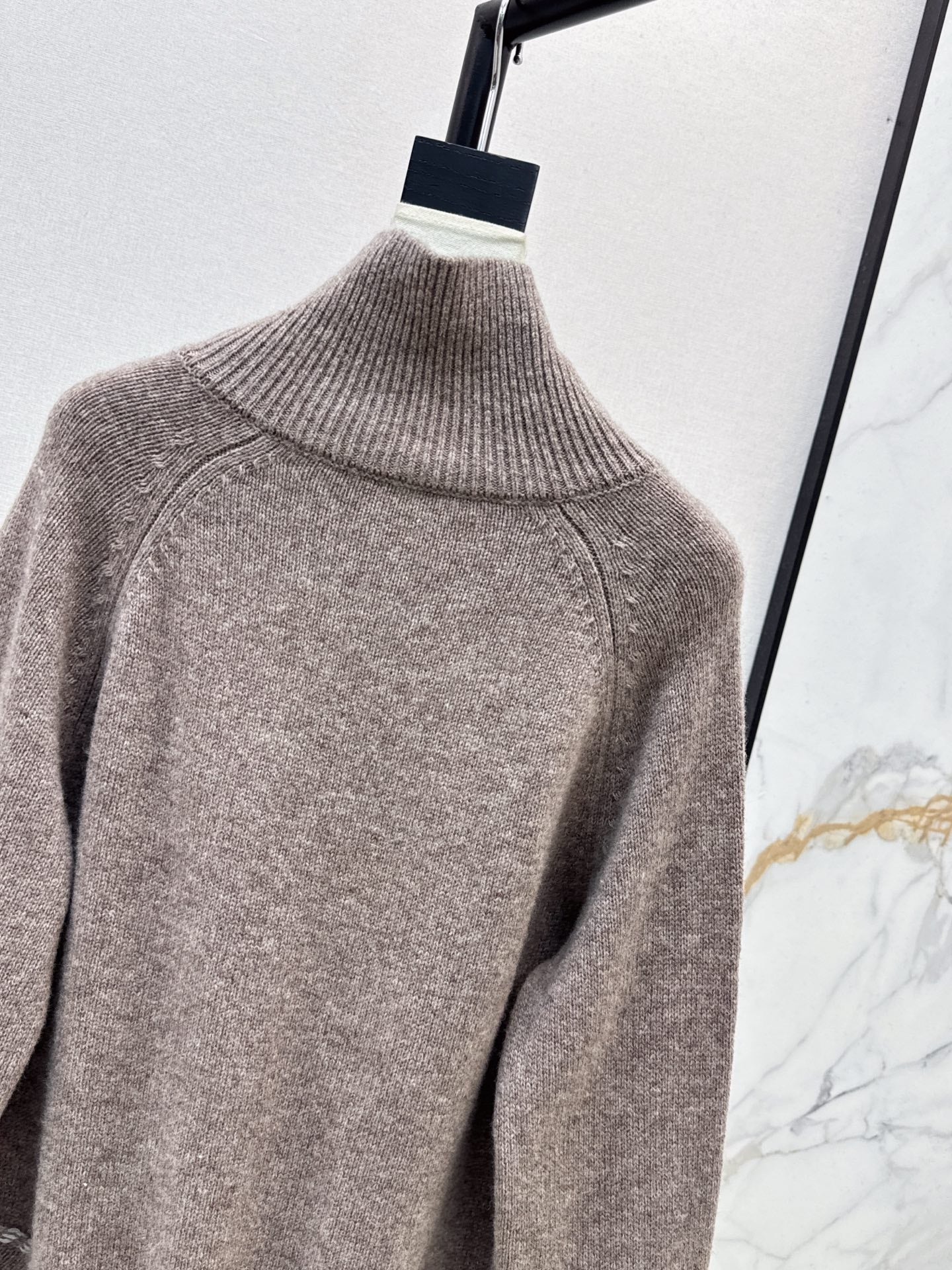 Lor 25 New style cable-knit half-open wool sweater（BEIGI/BORWN/GRAY）