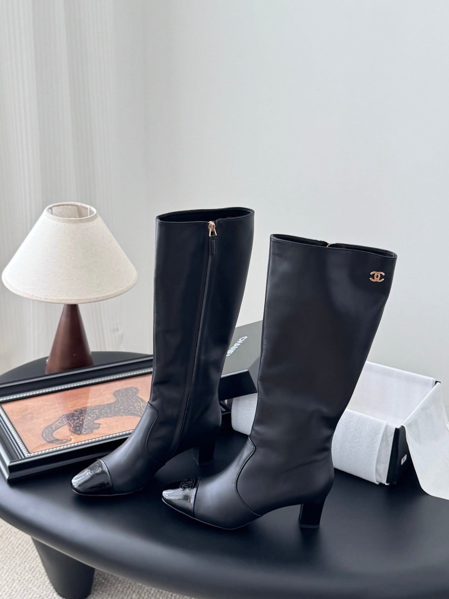 C 25K new high heel boots（WHITE/BLACK/KHAKI）