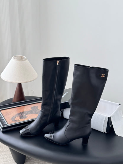 C 25K new high heel boots（WHITE/BLACK/KHAKI）