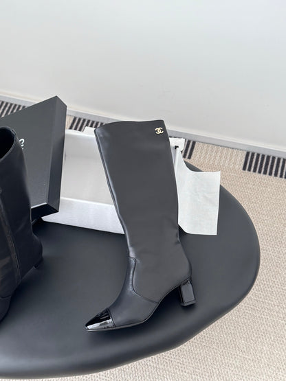 C 25K new high heel boots（WHITE/BLACK/KHAKI）