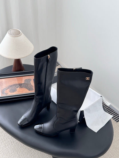 C 25K new high heel boots（WHITE/BLACK/KHAKI）