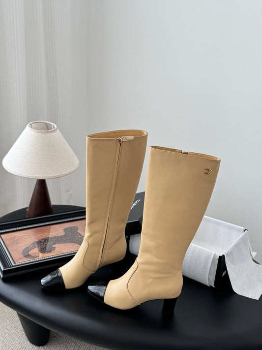 C 25K new high heel boots（WHITE/BLACK/KHAKI）