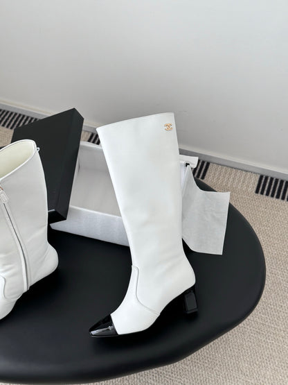 C 25K new high heel boots（WHITE/BLACK/KHAKI）