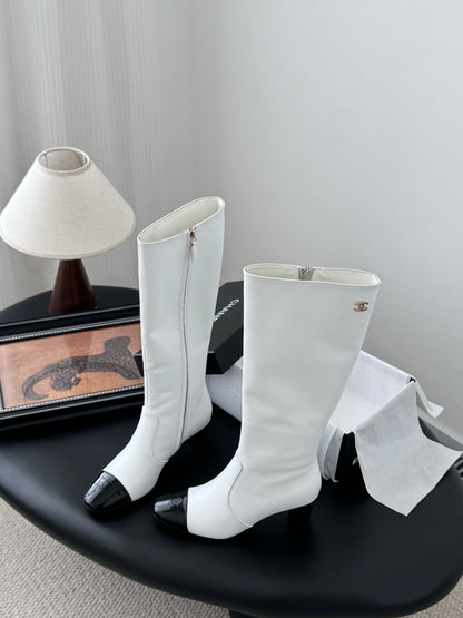 C 25K new high heel boots（WHITE/BLACK/KHAKI）