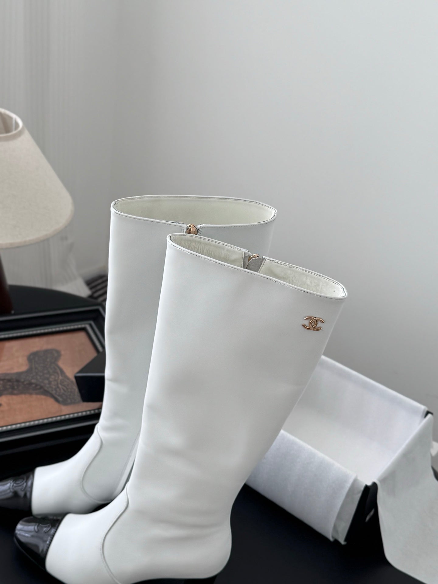 C 25K new high heel boots（WHITE/BLACK/KHAKI）