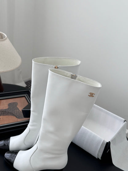 C 25K new high heel boots（WHITE/BLACK/KHAKI）
