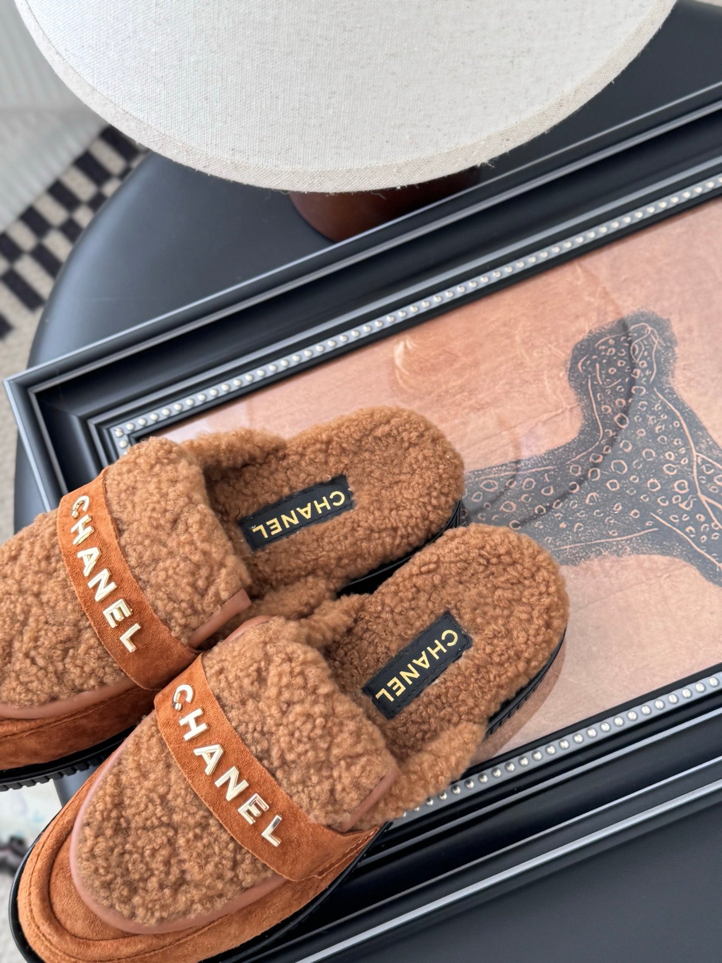 C 25K New furry half slippers（BROWN/BLACK/KHAKI）