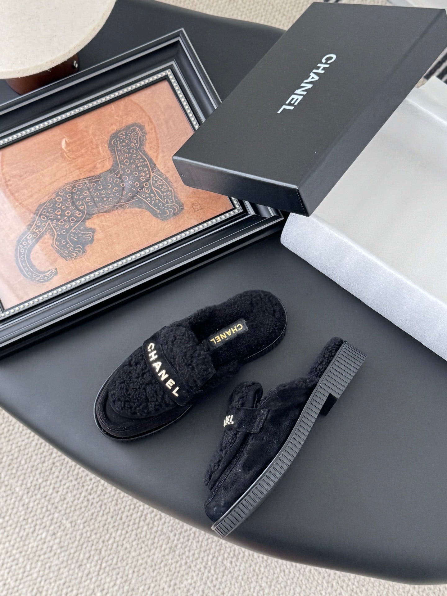 C 25K New furry half slippers（BROWN/BLACK/KHAKI）