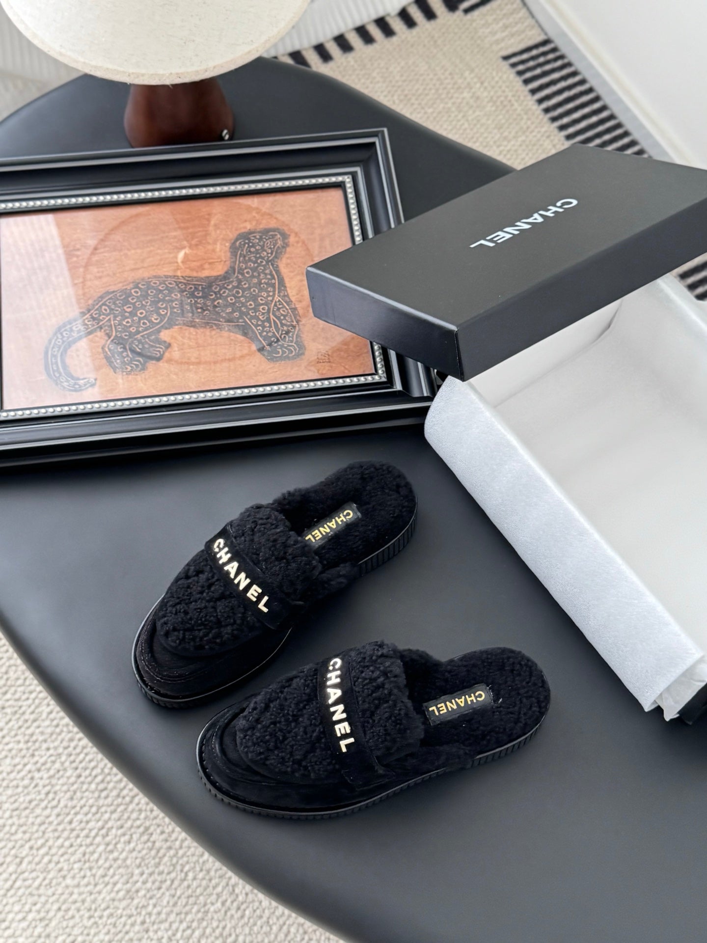 C 25K New furry half slippers（BROWN/BLACK/KHAKI）