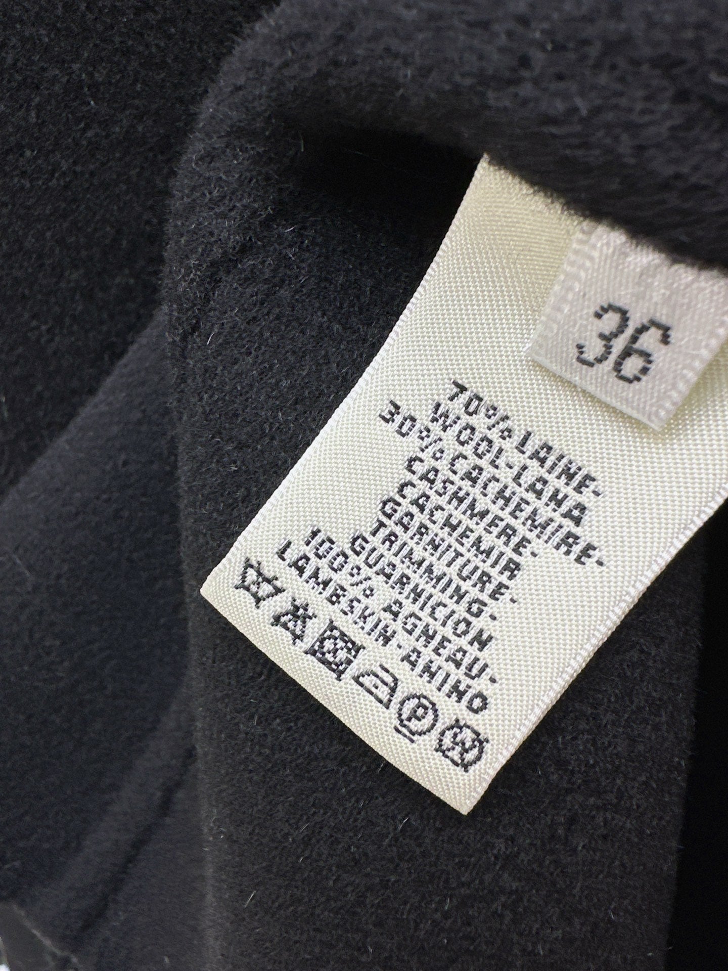 He 25 Sheepskin button wool cashmere coat(BEIGI/BLACK)