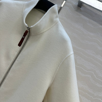 He 25 Double-sided stand-up collar wool and cashmere coat(BEIGI/BLACK)