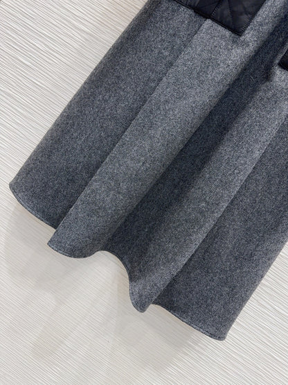 Di 25fw New Multi-Pocket Wool Dress（KAHKI/GRAY）