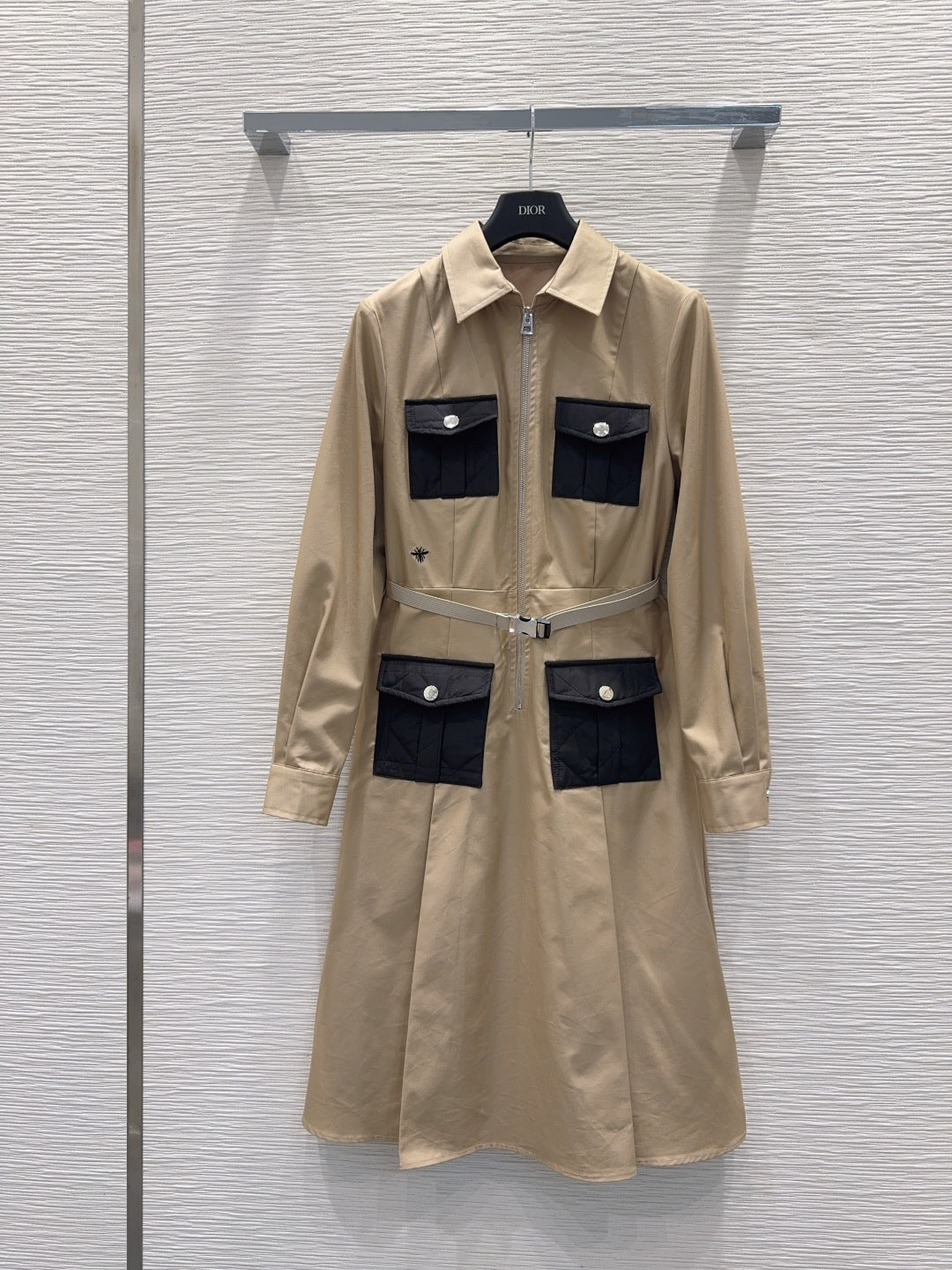 Di 25fw New Multi-Pocket Wool Dress（KAHKI/GRAY）