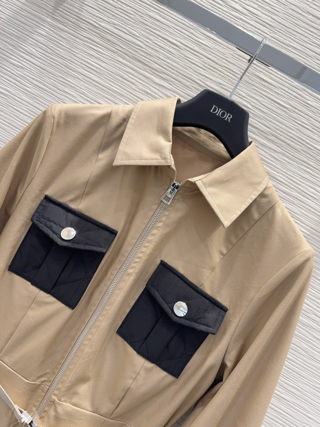 Di 25fw New Multi-Pocket Wool Dress（KAHKI/GRAY）
